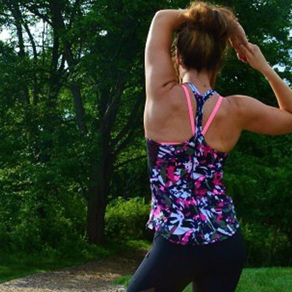 LULULEMON Fast Lane Singlet Pop Cut Boom Juice Multi / Black - Picture 8 of 15